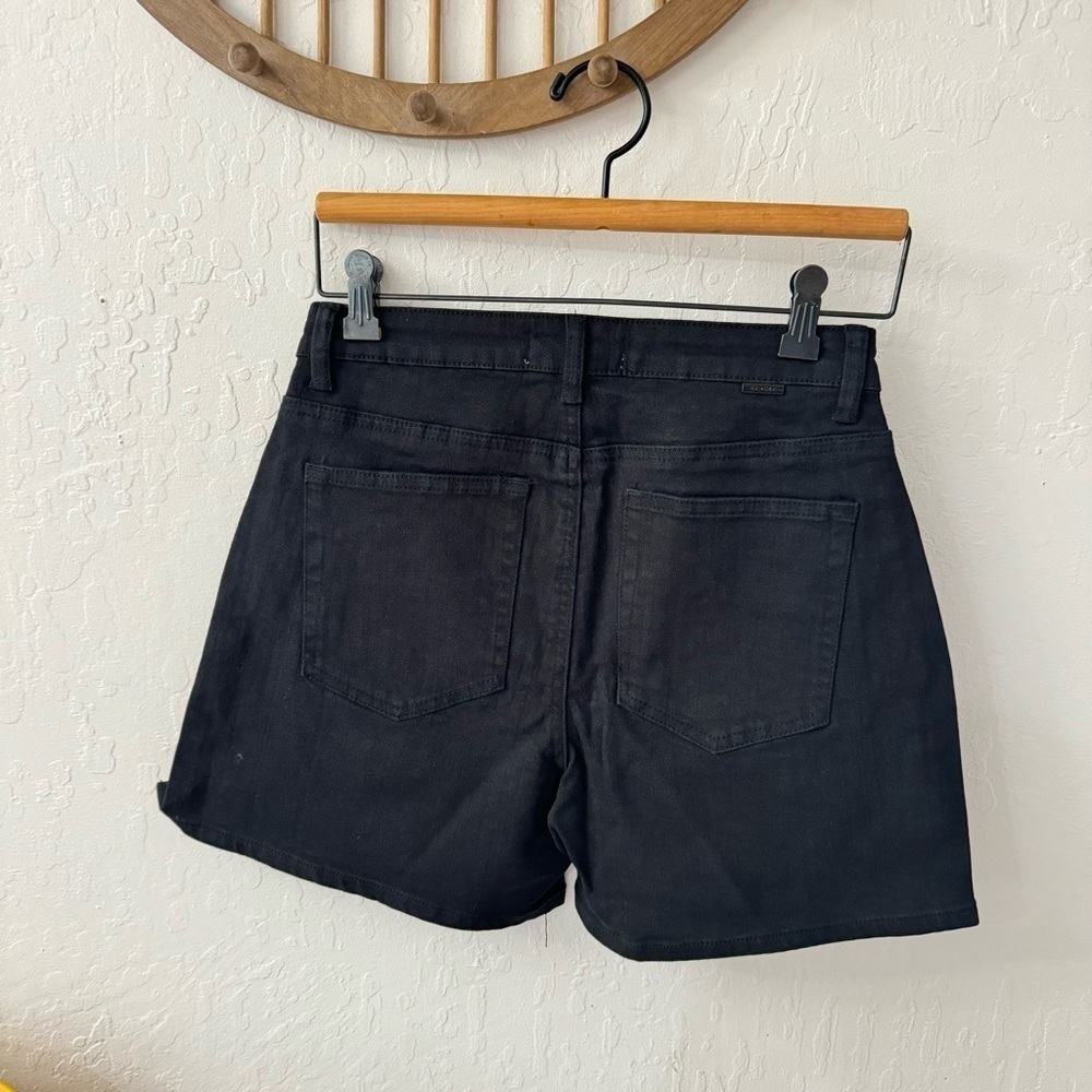 Tractr Black High Waist Shorts Thigh Slit 4/27 - Picture 4 of 7